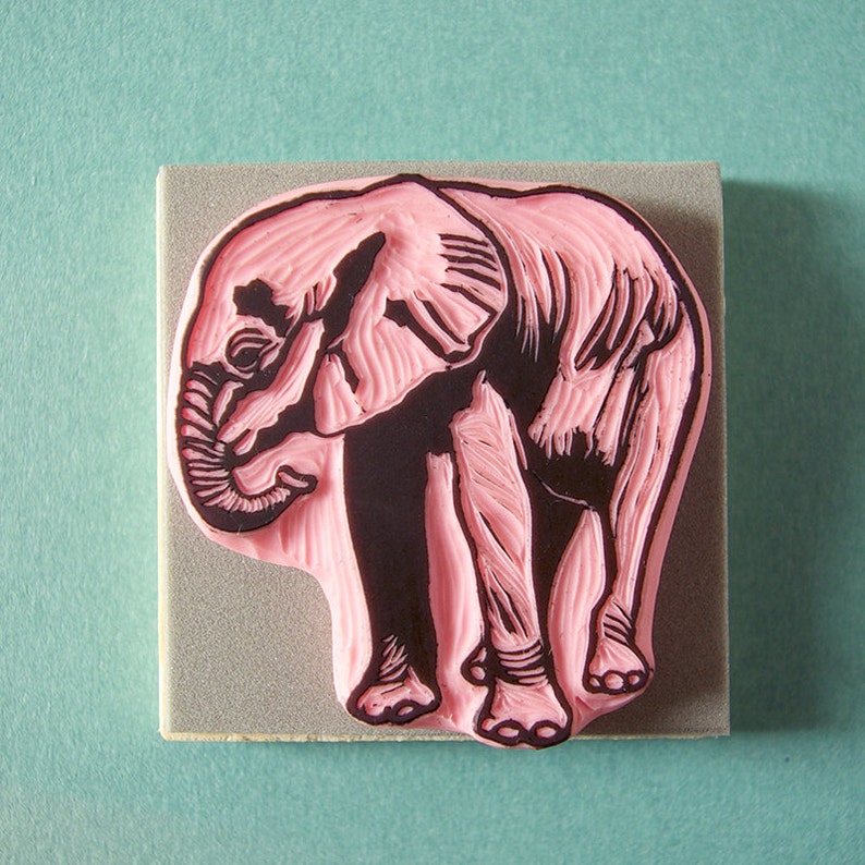 Elephant Rubber Stamp Charity Stamp DSWT Etsy