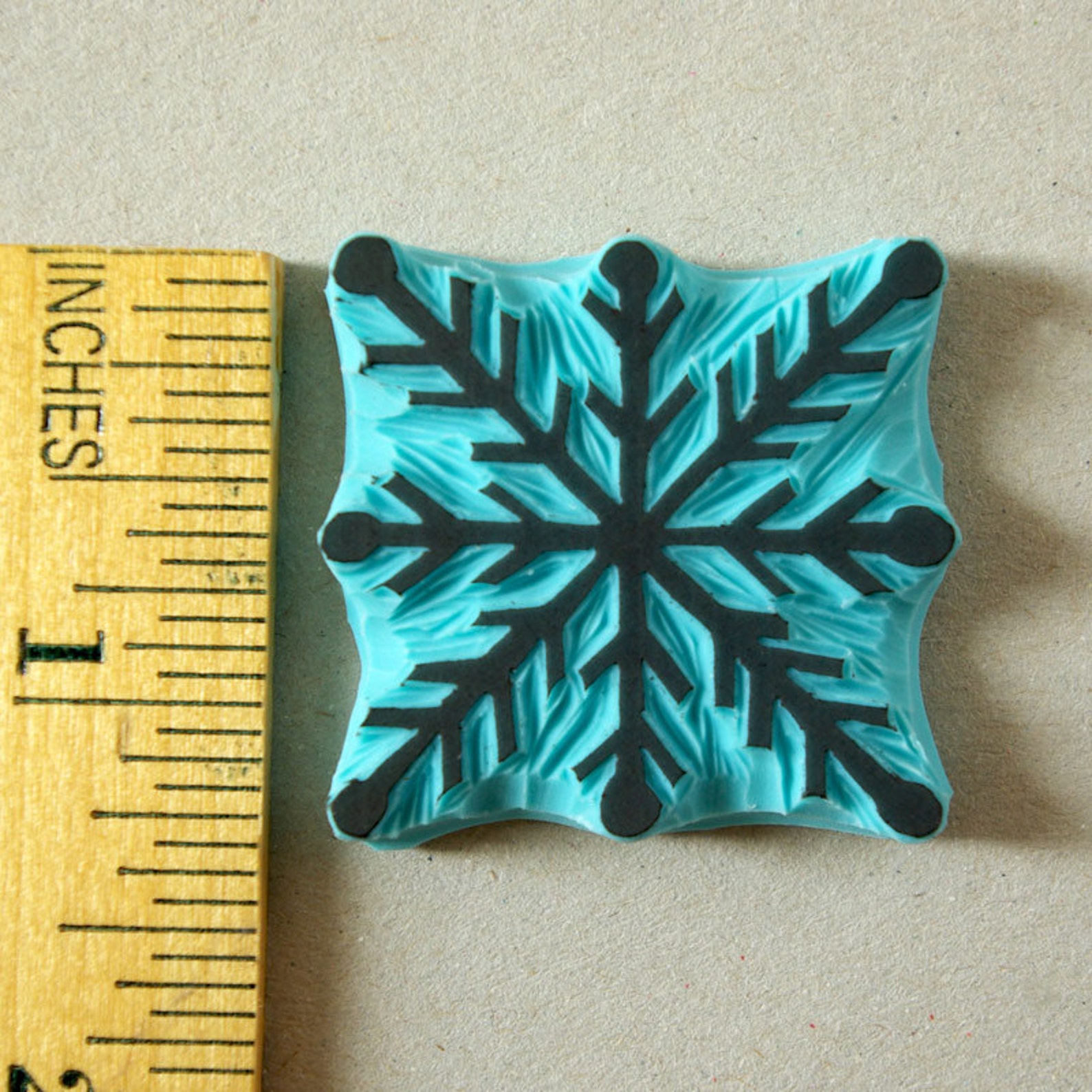 Snowflake Rubber Stamp Christmas Snowflake Decoration Idea Etsy