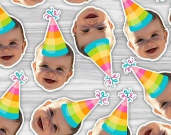 Personalized Face Confetti, Photo Confetti, Face Table Confetti, Custom Photo Confetti, Baby's 1st Birthday Decor, Kid's Party Decorations