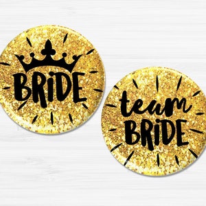 Team Bride Party Buttons, Bachelorette Party Pins, Team Bride Party Pins, Hen Party Badges, Bride Party Badges, Bridal Party Favors BB1427A