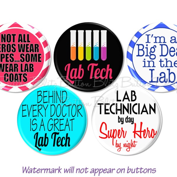 Lab Tech Pins Etsy