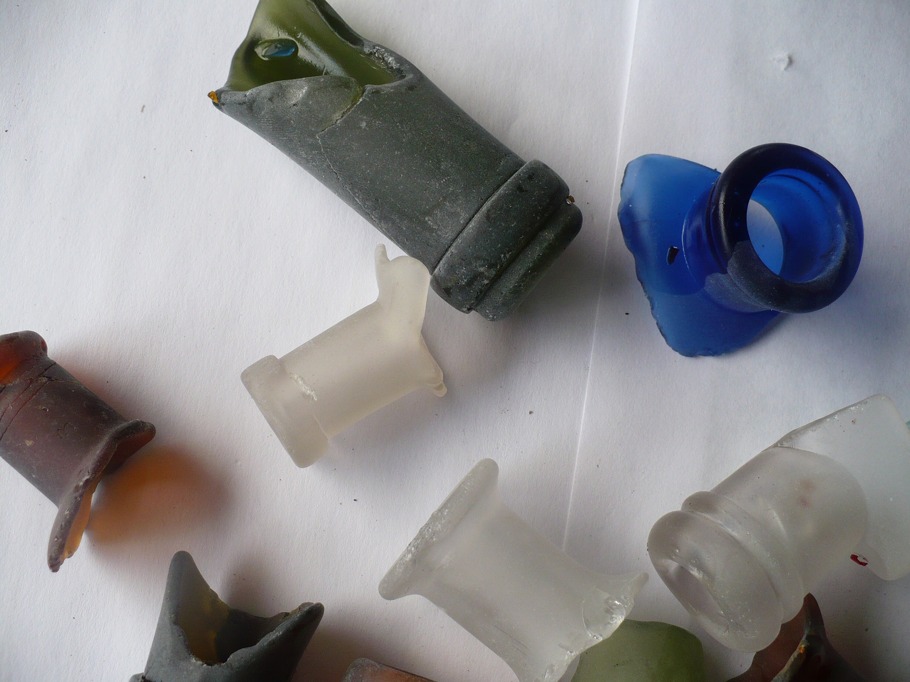 Antique Sea Glass Bottle Tops 12 over 100 years old Etsy
