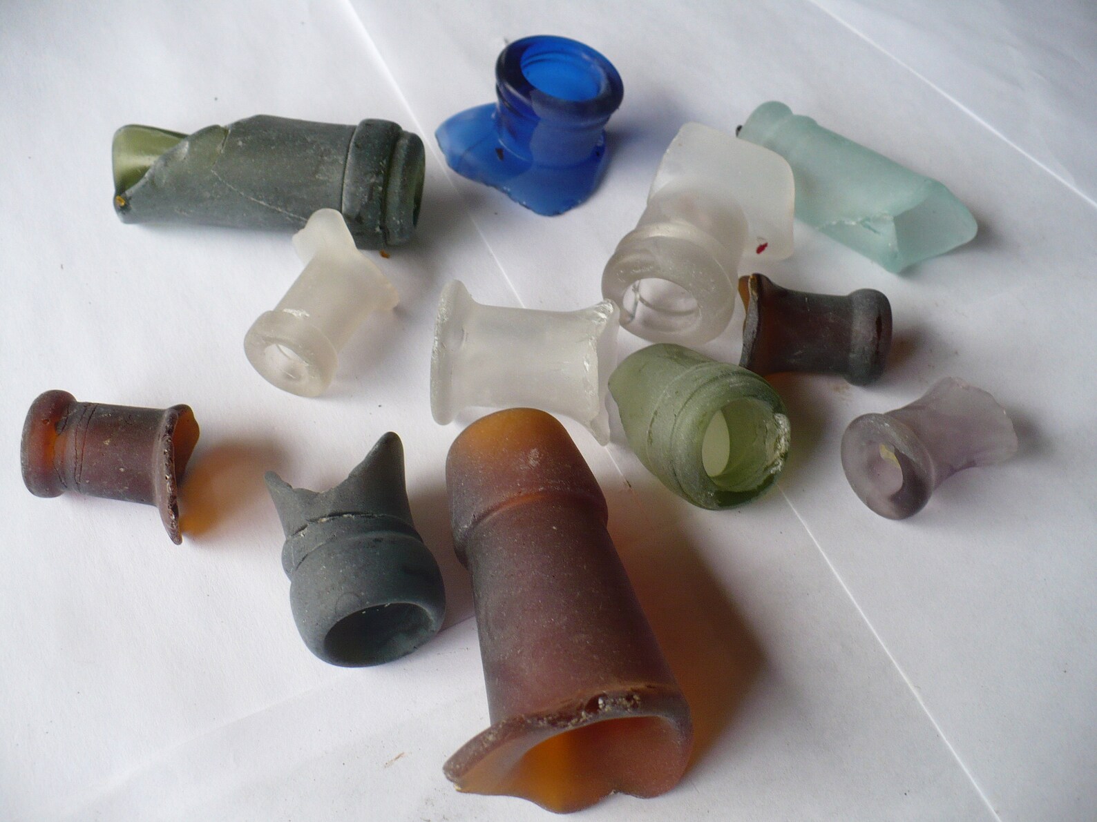 Antique Sea Glass Bottle Tops 12 over 100 years old Etsy