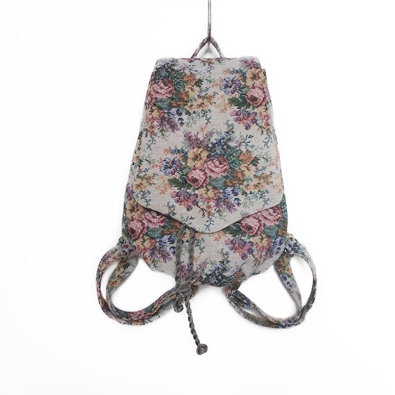 Tapestry Small Backpack Purse: Handmade Women display picture 2