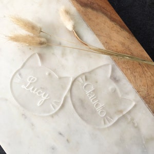 Engraved Acrylic Pet Cat Ear Whisker Ornament - Custom Gift