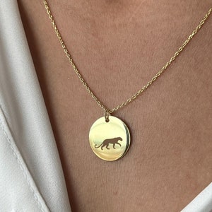 Panther Necklace - 14K Gold Plated - Wild Custom Jewelry - Africa Jewelry - Valentine's Day Gift - Cute Panther Pendant - Custom Jewellery