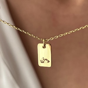 Panda Necklace - 14K Gold Plated - Cute Panda Bear Jewelry - 925K Sterling Silver - Panda Lover Gifts - Jewelry for Daughter - Gift for Her