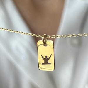 DJ Necklace - 14K Gold Plated - Music Jewelry - 925K Sterling Silver - Fun Gift for Singer - DJ Set Jewelry - Electro Music House Gift