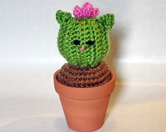 CatCtus Cat cactus home decor terra cotta pot succulent pin cushion