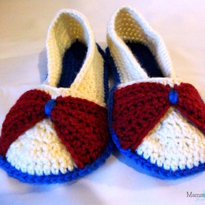 crochet bow slippers image 3