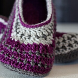 women girl crocheted slippers knitted image 2