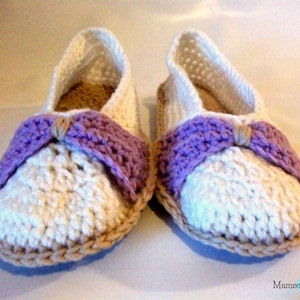 crochet bow slippers image 2