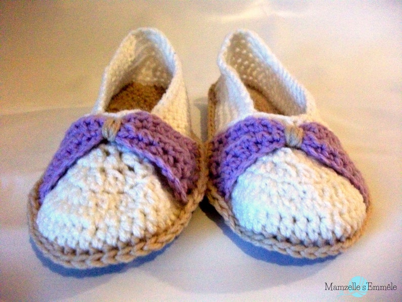 crochet bow slippers image 2