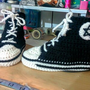 crochet converse sneakers slippers adult size made to order men women