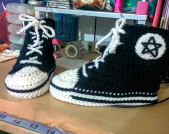 crochet converse sneakers slippers adult size made to order men women