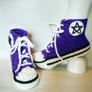 crochet converse sneakers slippers adult size men women kid made to order