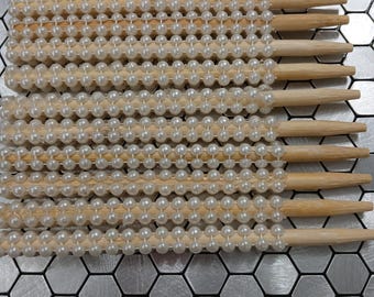 30 Pearl Bling Candy Apple Sticks 13 cm Bambusspieße perfekt für Rice Krispy behandelt Leckereien und Süßigkeiten Äpfel & Halloween
