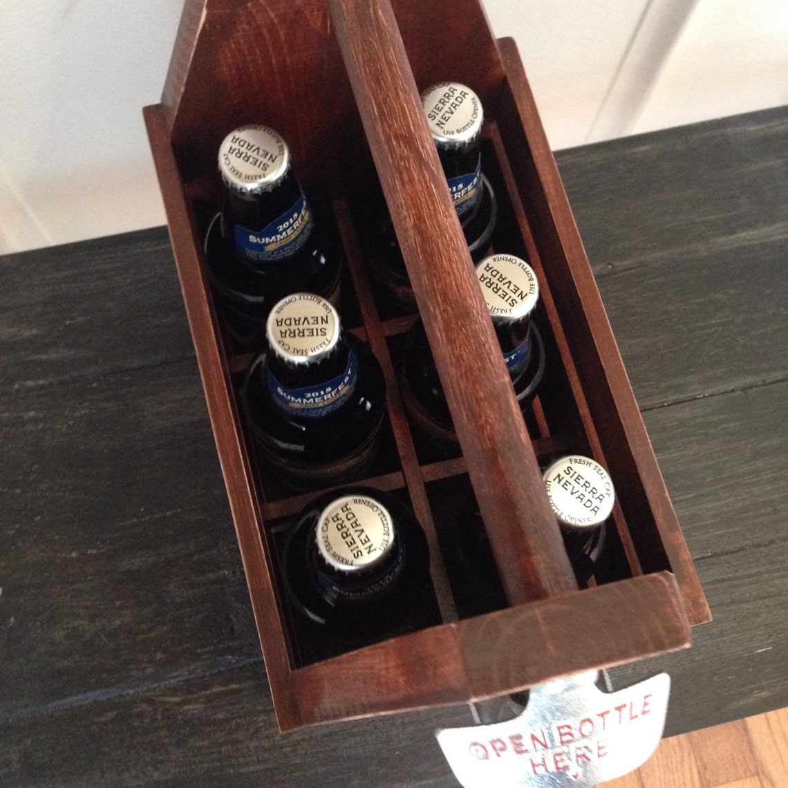 Custom Wood six pack beer holder personalized Etsy