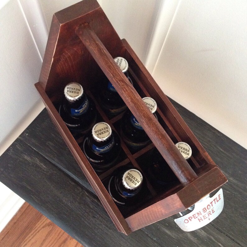 Custom Wood Six Pack Beer Holder Personalized Etsy