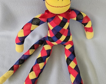 Monkey made with Jester pattern socks