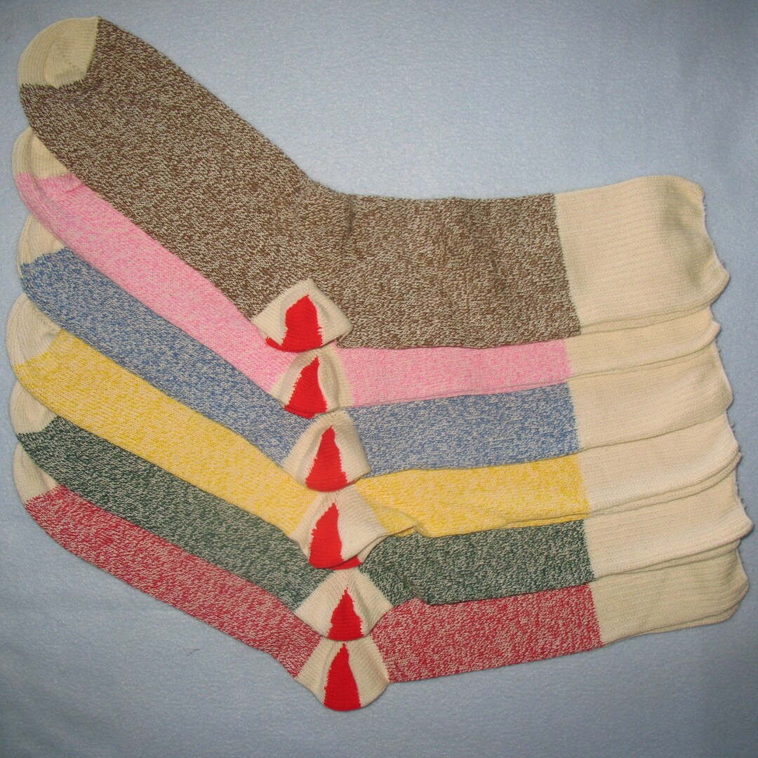 19in Red Heel Large Socks pair Etsy