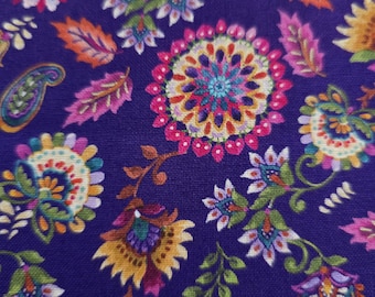 Quilting Fabric in Purple Floral