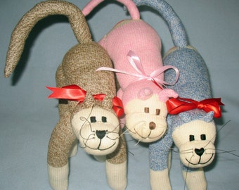 Sock Kitty made from 17 inch sock