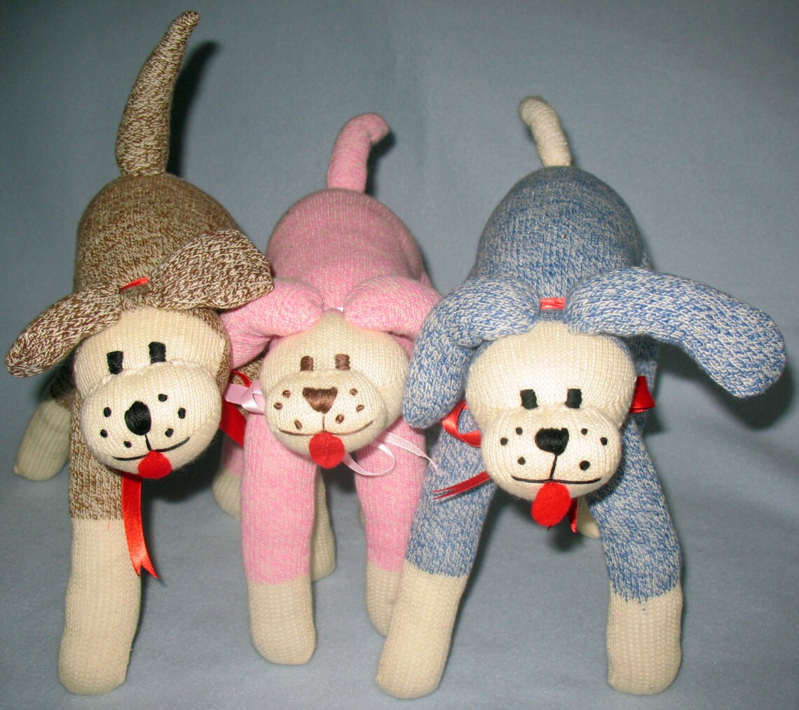 16 Handmade Sock Dog. Etsy India