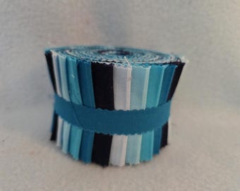 Jelly Roll Solids Blues Quilting Fabric
