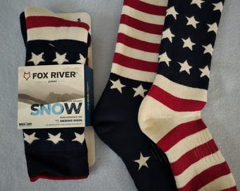 Fox River Patriotic Socks: Mismatched Adult Size 3-5.5