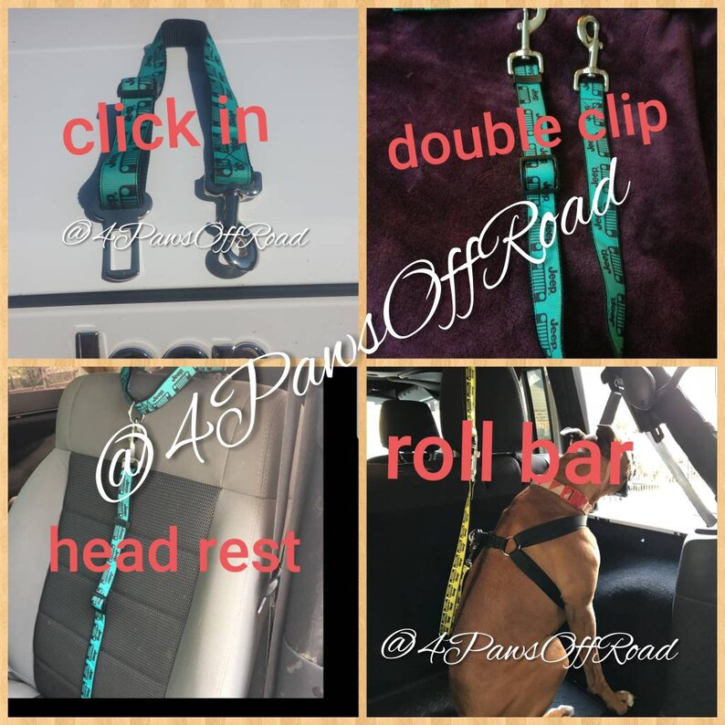Jeep Dog Safety Seat Belt 22 colors Etsy