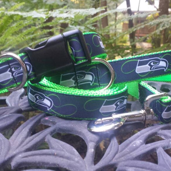 Seattle Seahawks Dog Collar, leash or set