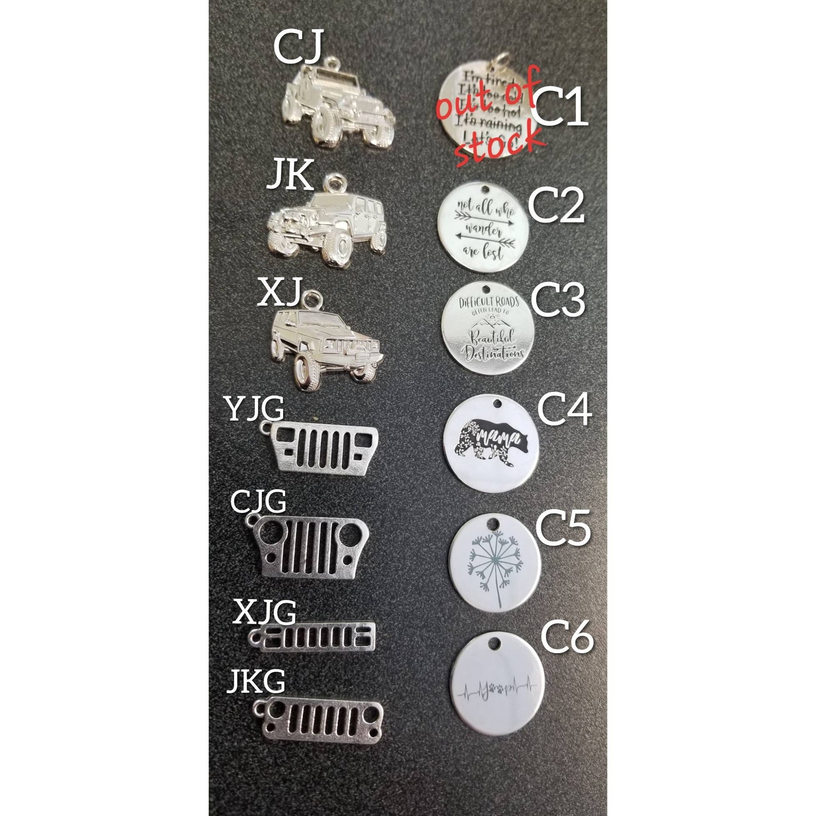 Jeep Charm Bracelet Etsy