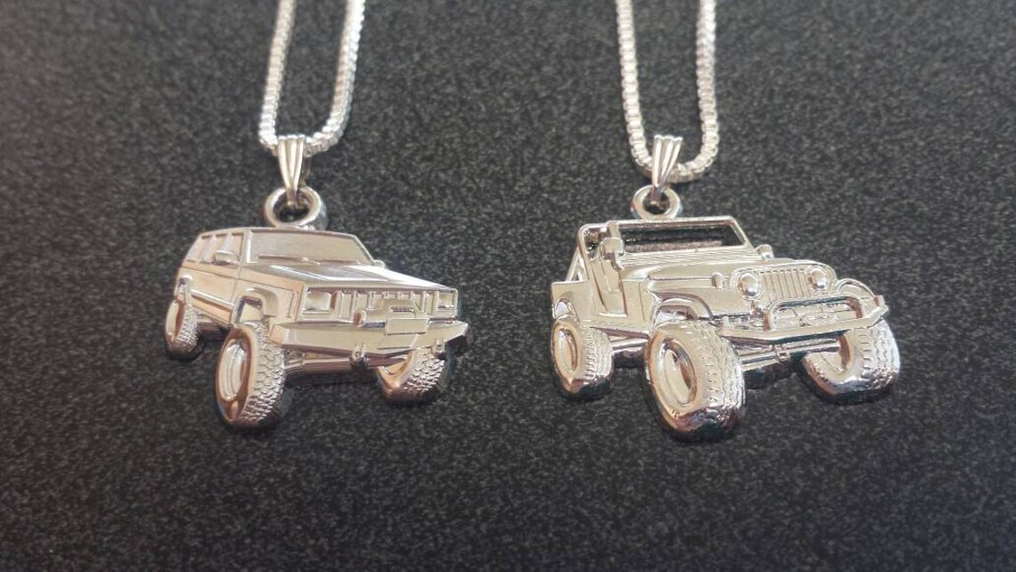 Jeep Charm Pendant Necklace Wrangler CJ Cherokee XJ Jk Etsy