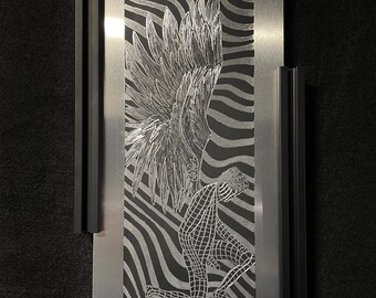 WALDOANGELO by Axuro LTD - 6"x12" Hand Engraved Aluminum Panel - Original Artwork