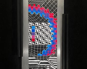 MODULUS by Axuro LTD - 6"x12" Hand Engraved Aluminum Panel - Original Artwork