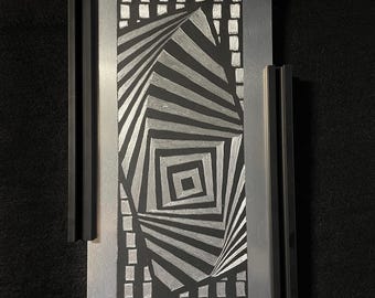 POLYCLAVE by Axuro LTD - 6"x12" Hand Engraved Aluminum Panel - Original Artwork