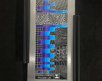 EIGENVALUE by Axuro LTD - 6"x12" Hand Engraved Aluminum Panel - Original Artwork