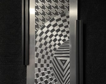 AXIOM by Axuro LTD - 6"x12" Hand Engraved Aluminum Panel - Original Artwork