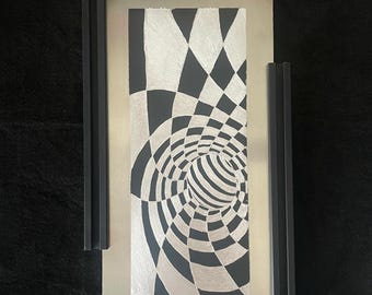 VORTICA by Axuro LTD - 6"x12" Hand Engraved Aluminum Panel - Original Artwork