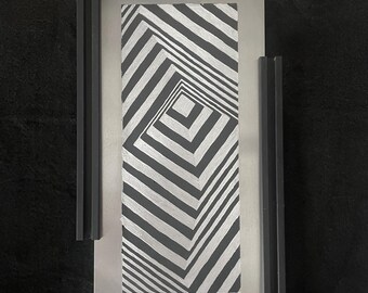 RECHTECK by Axuro LTD - 6"x12" Hand Engraved Aluminum Panel - Original Artwork