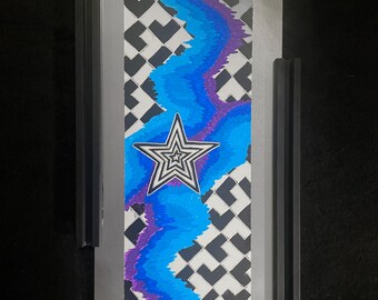 LAMBDA by Axuro LTD - 6"x12" Hand Engraved Aluminum Panel - Original Artwork
