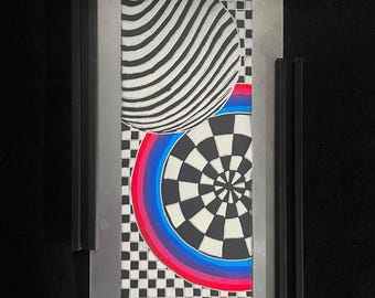 MANIFOLD by Axuro LTD - 6"x12" Hand Engraved Aluminum Panel - Original Artwork