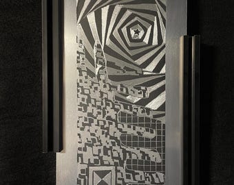 ABYSS by Axuro LTD - 6"x12" Hand Engraved Aluminum Panel - Original Artwork