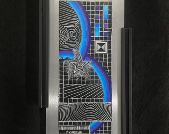 WELTRAUM by Axuro LTD - 6"x12" Hand Engraved Aluminum Panel - Original Artwork