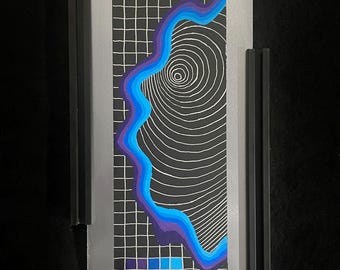 STROMKREIS by Axuro LTD - 6"x12" Hand Engraved Aluminum Panel - Original Artwork