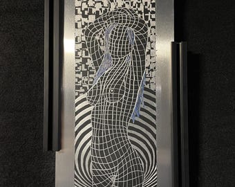 MYSTIQUE by Axuro LTD - 6"x12" Hand Engraved Aluminum Panel - Original Artwork