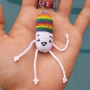 Little Pride Chill Pill Amigurumi Keychain!