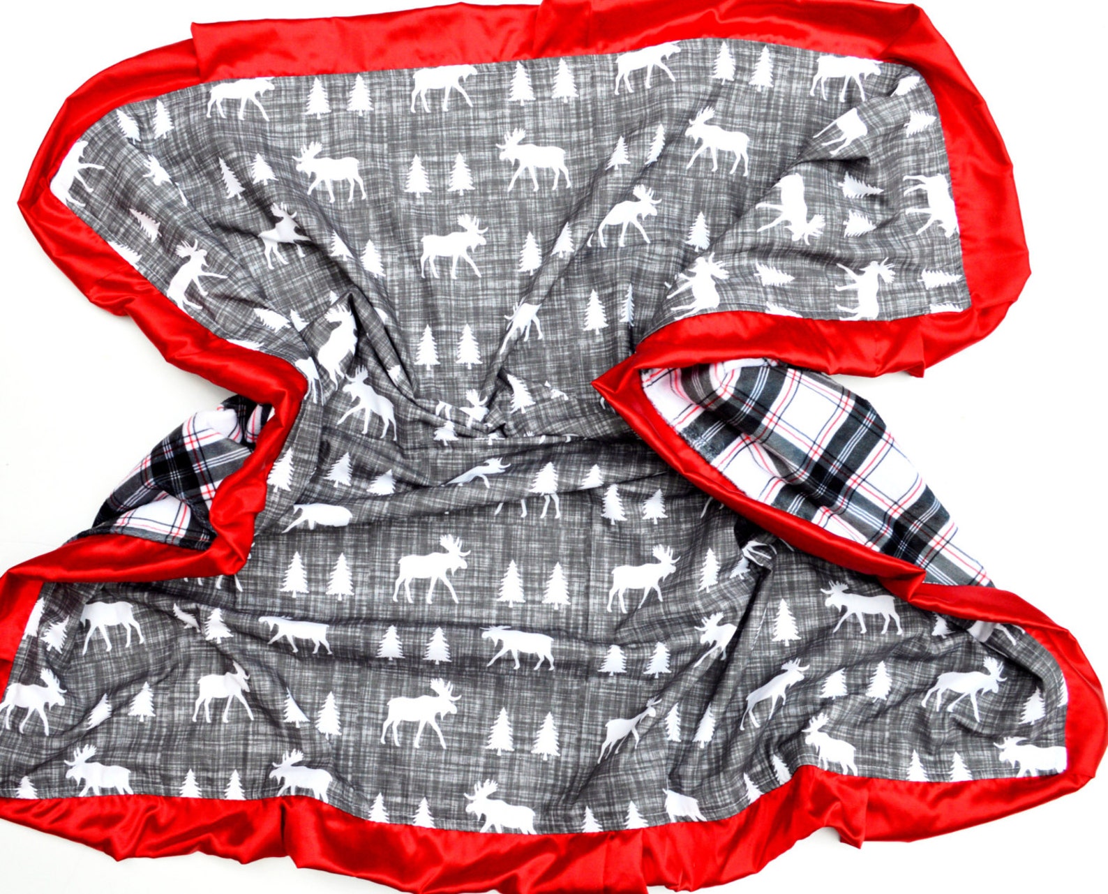 Toddler Blanket Geometric Moose Buffalo Plaid Baby Etsy