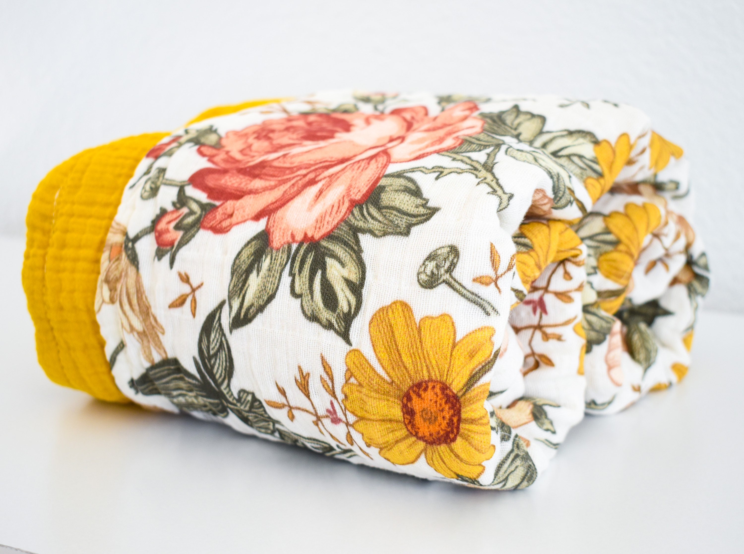Wildflower Blanket Muslin Floral Blanket Orchid Blanket Etsy